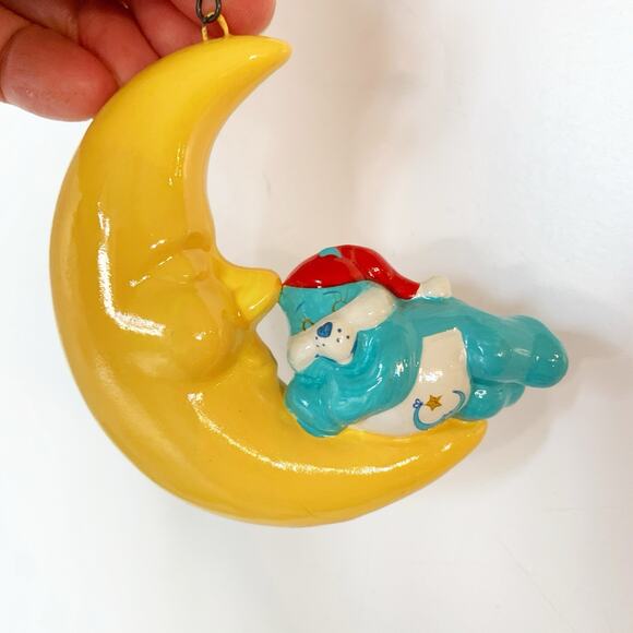 Vintage Care Bears Bedtime Bear Sleeping On Moon Christmas Ornament 1993 AG - Picture 7 of 9